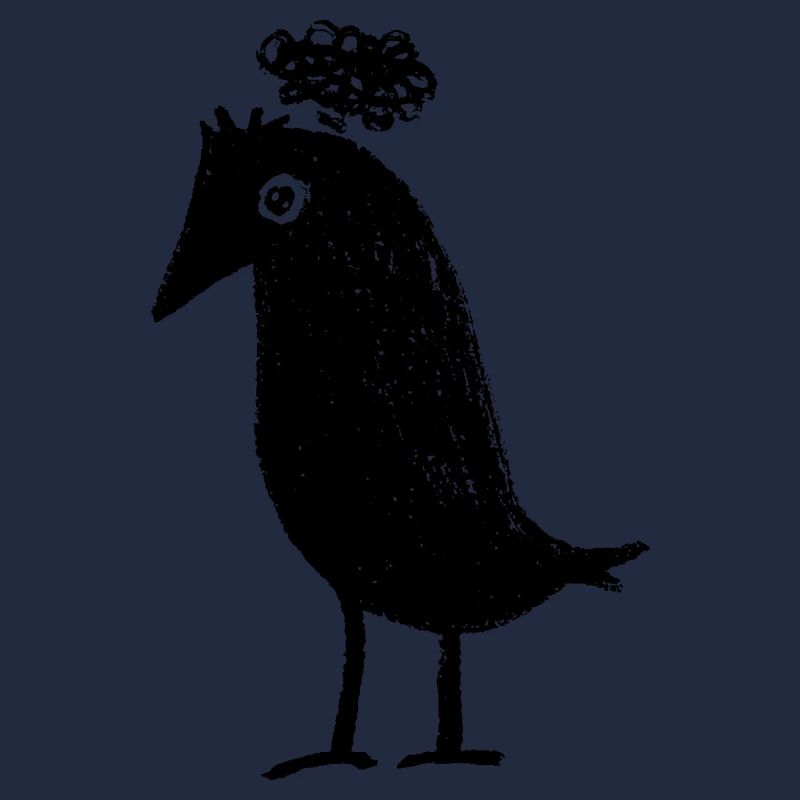 Thoughtful Raven Overthinker Thoughts ADHD Goth