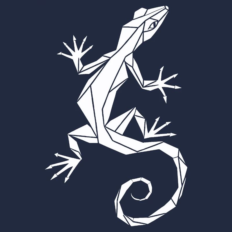 Polygon Gecko – Minimalist Lizard Design