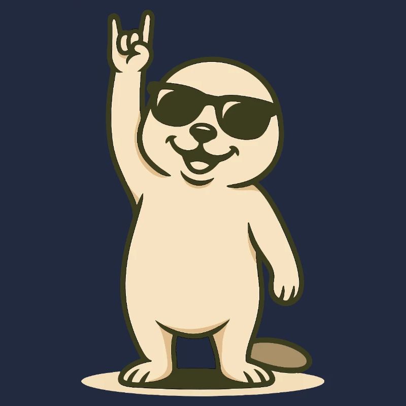 Bébé phoque cool avec pose de bascule