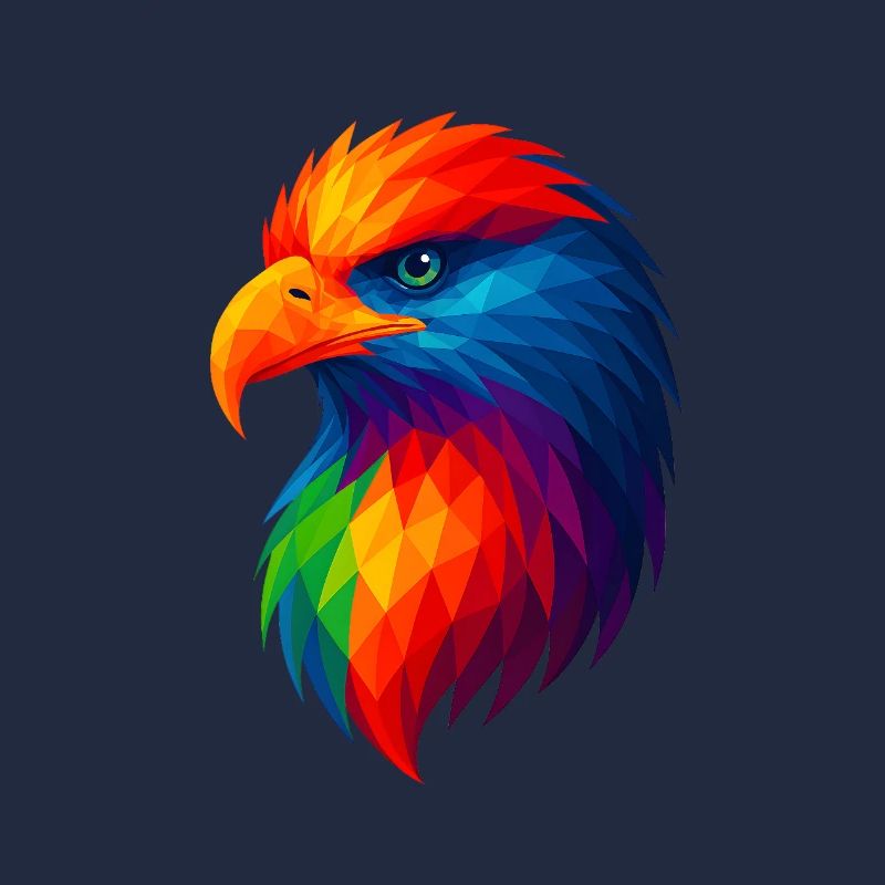 WPAP Polygon Style Animaux - Aigle
