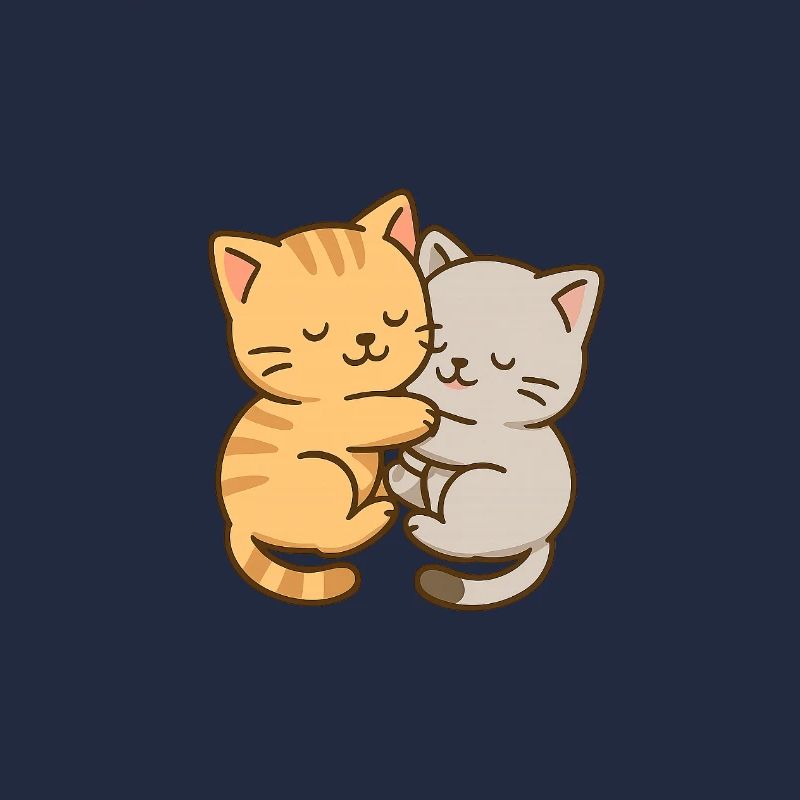 Deux petits chatons dorment ensemble