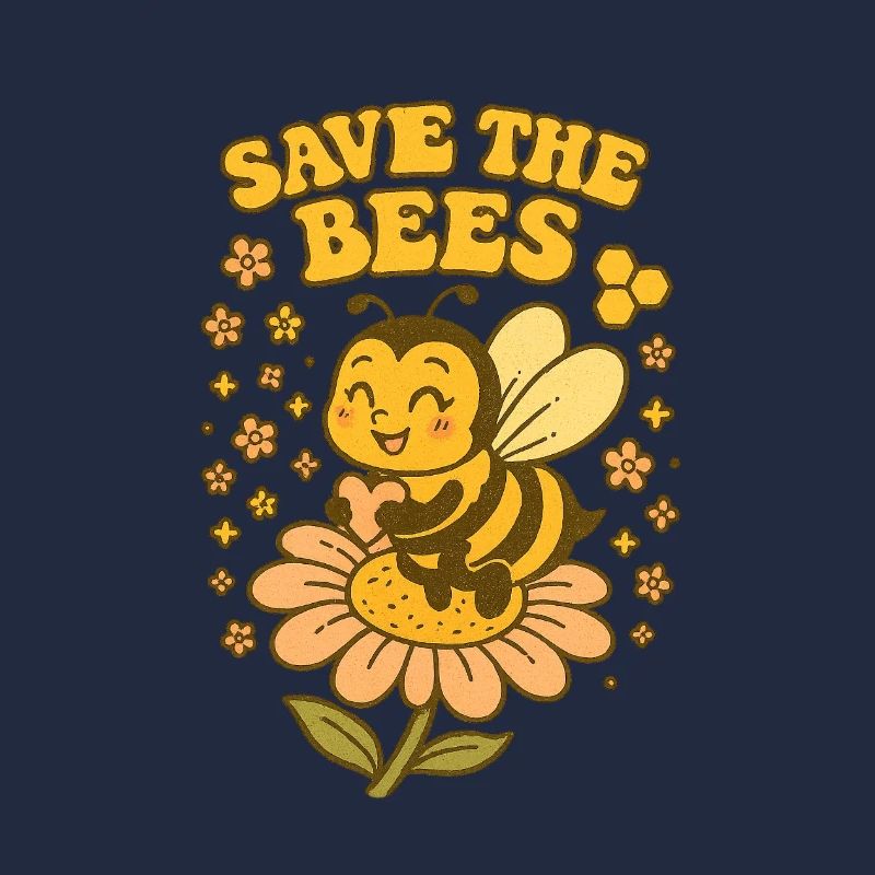 Save the Bees – Retro Comic Style