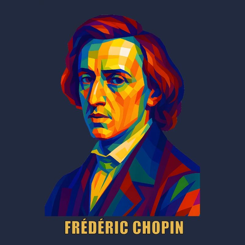 WPAP Polygon Portrait Frederic Chopin Composer