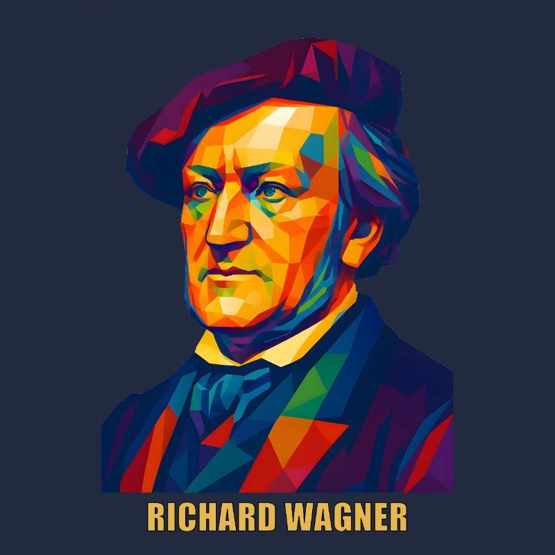 WPAP Polygon Portrait Richard Wagner Composer