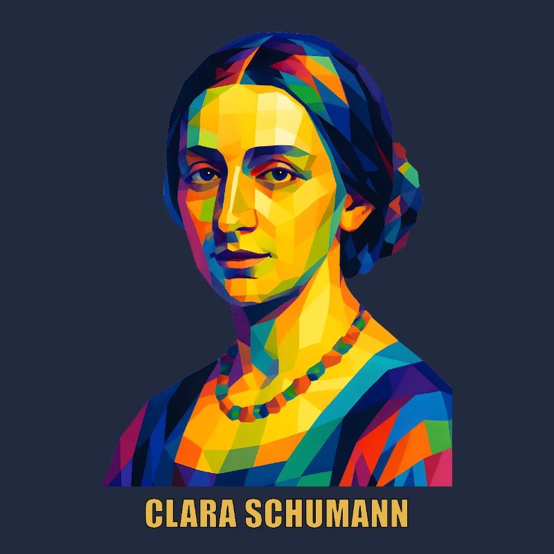 WPAP Polygon Portrait Clara Schumann Composer