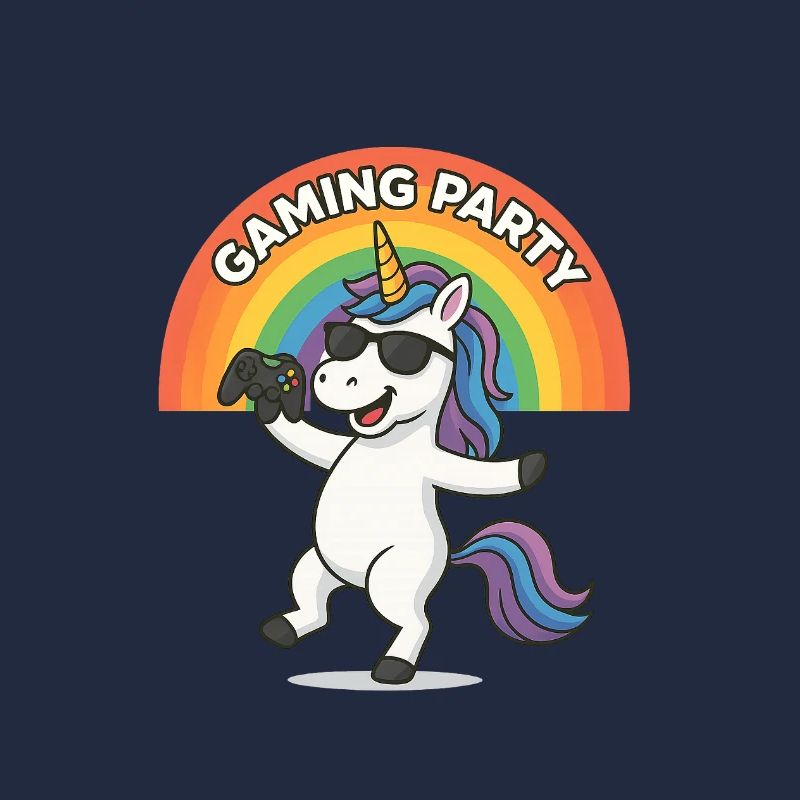 Conception de fête de jeu de licorne