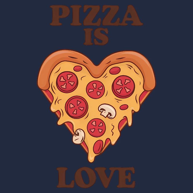 Pizza ist Liebe Zitat