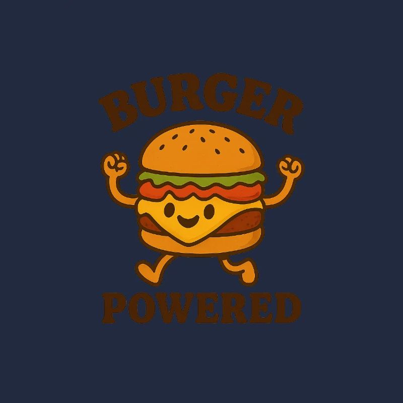 Burger Power Cartoon Design