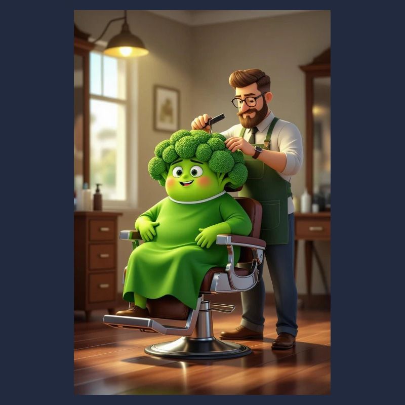 Broccoli Chef Makeover Illustration