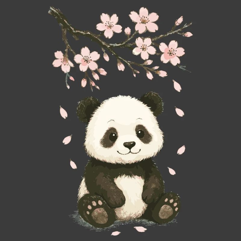 Panda, Panda Bear, Japanese, Cherry Blossoms