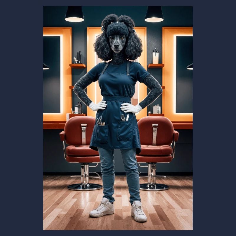 Coiffeur caniche humanoïde