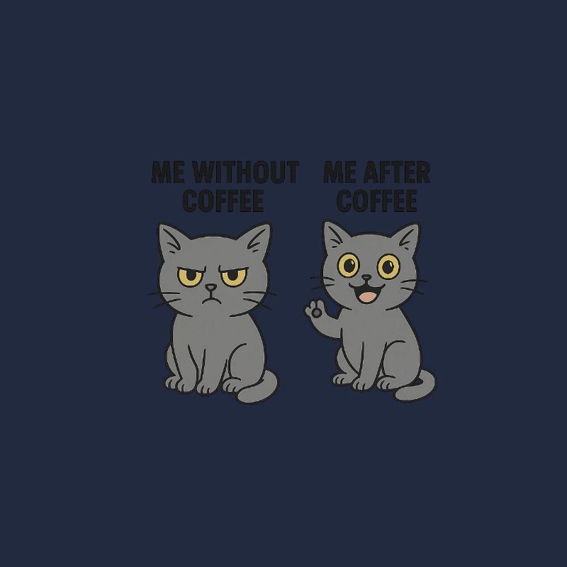 Cat memes: Grumpy without coffee