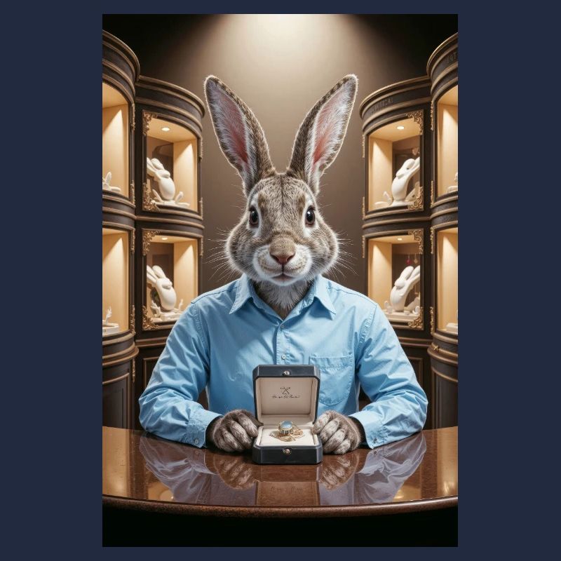 Humanoider Hasenschmuck