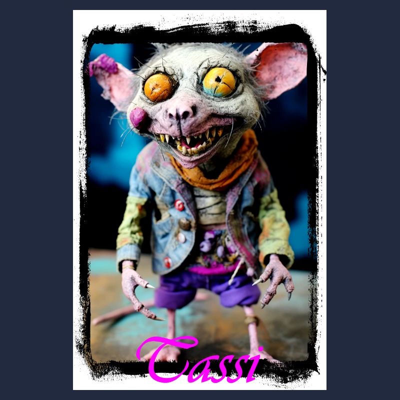 Furchtlose Mäuse-Charakterillustration Punk Puppe