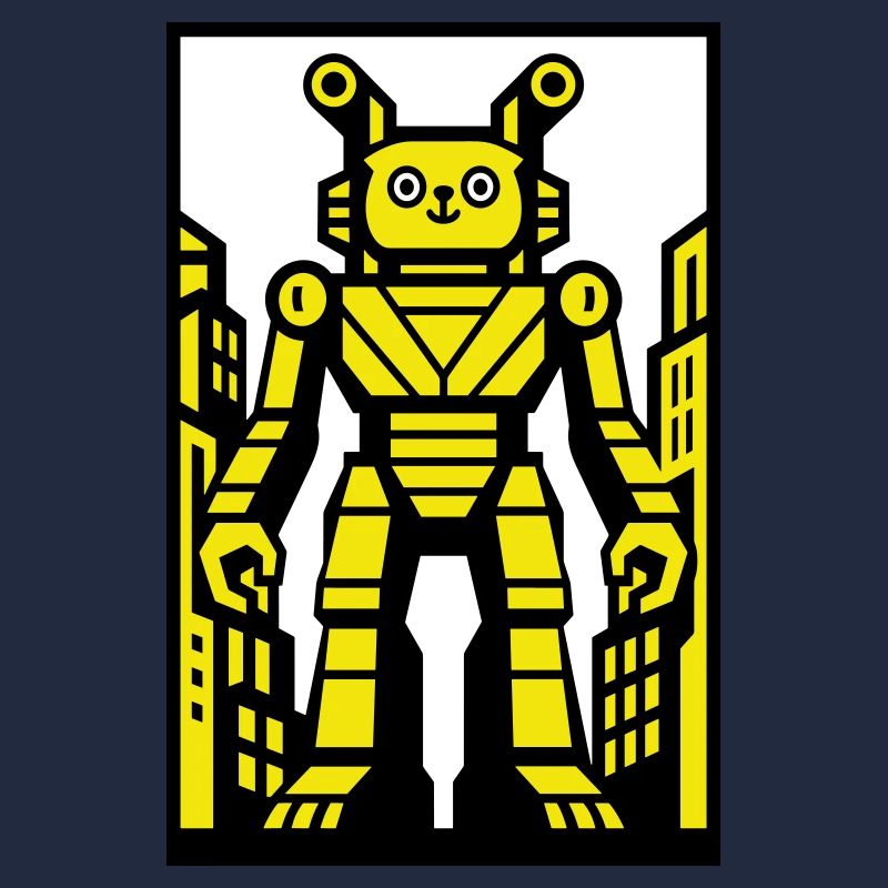 Cat Robot in Stadtlandschaft
