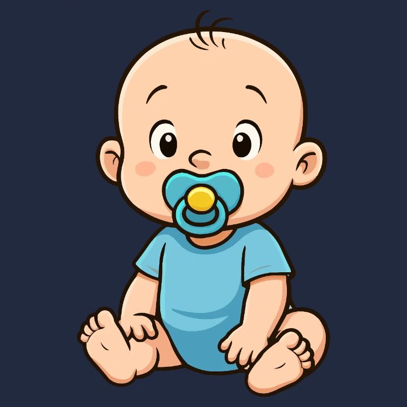 Spielerisches Baby mit Knuddel-Pacifier