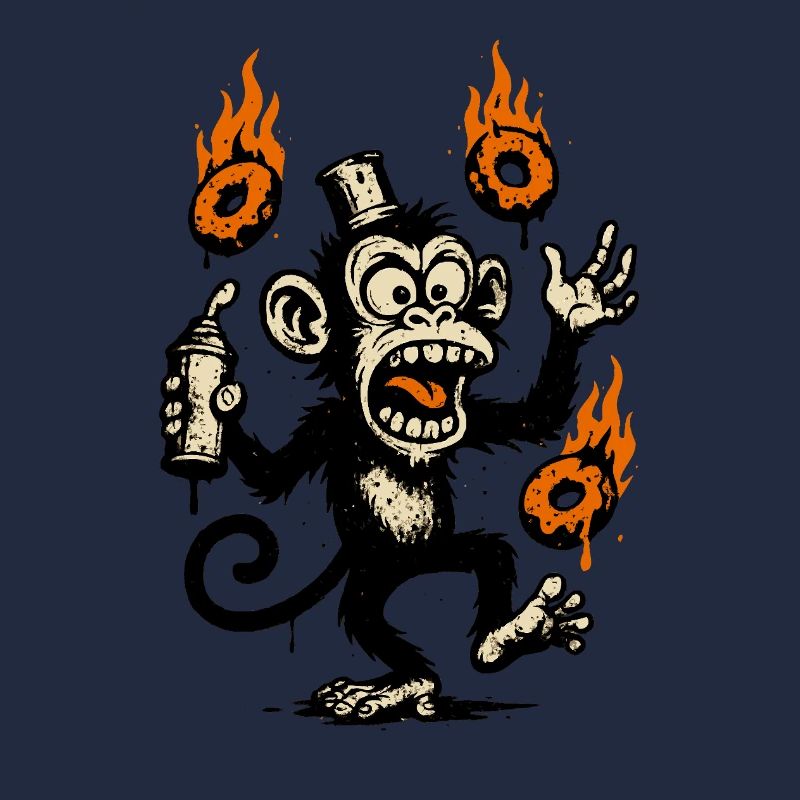 Fiery Monkey with Magic Talisman