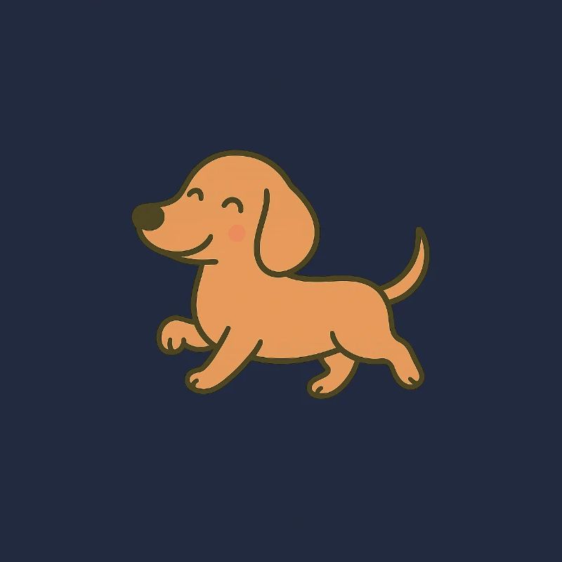 conception de dessin animé de course de chiot joyeux