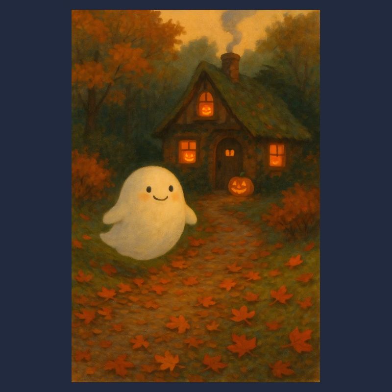 Ghost in the autumn forest