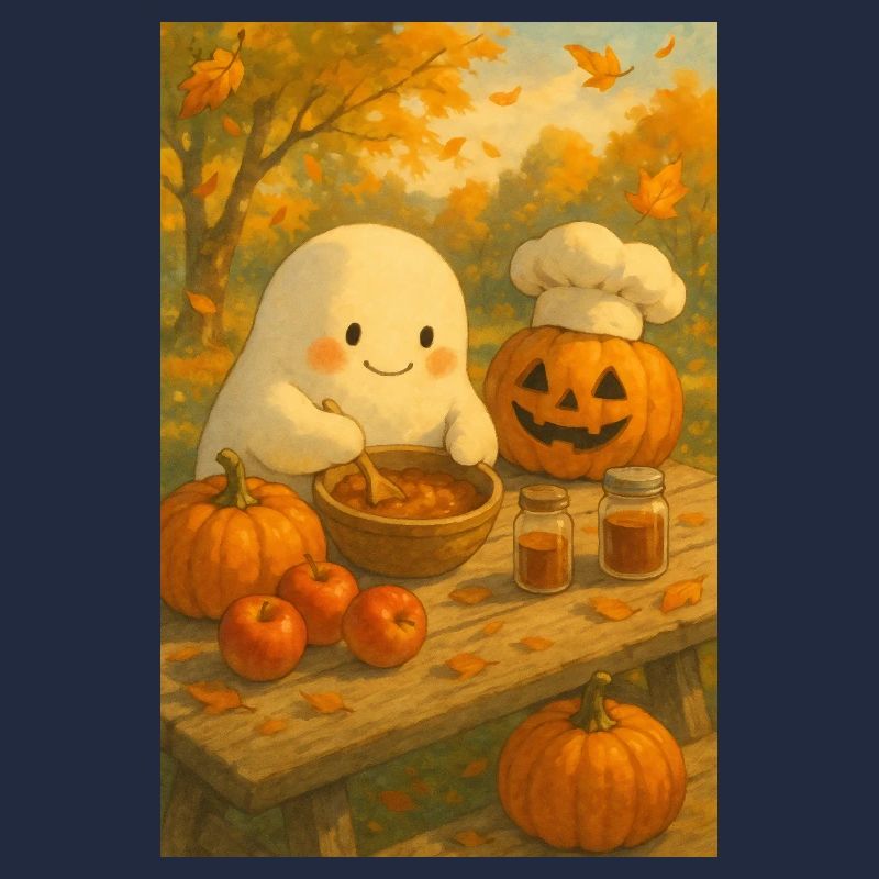 Halloween Geist am Kochen