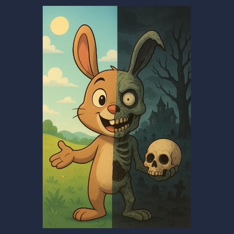 Zombie Untotes Kaninchen Halloween