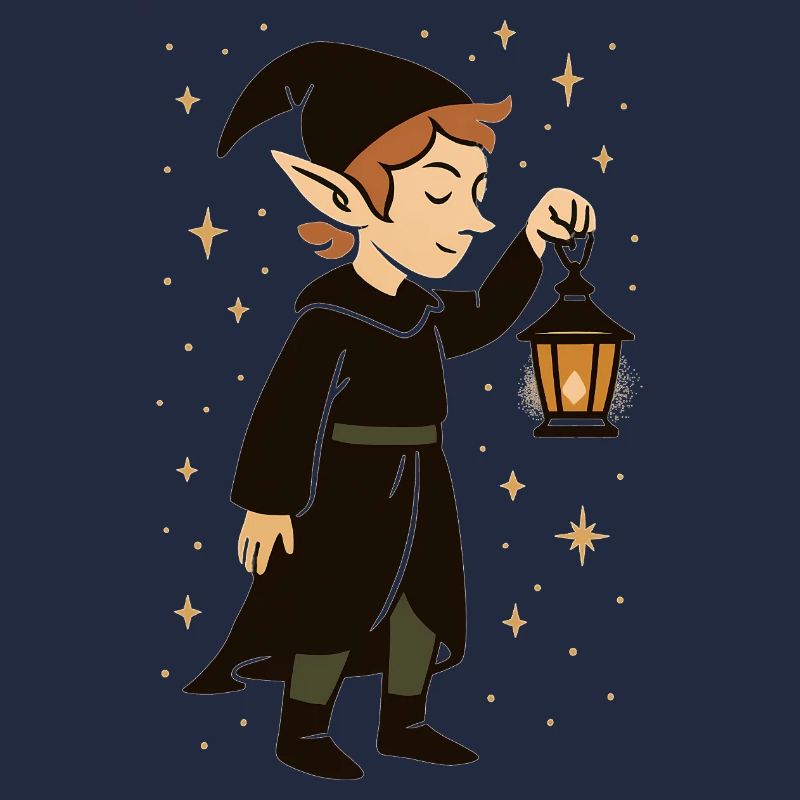 Elven lantern in the starlight