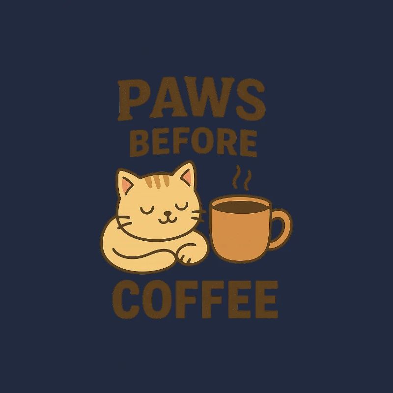 paws before coffee