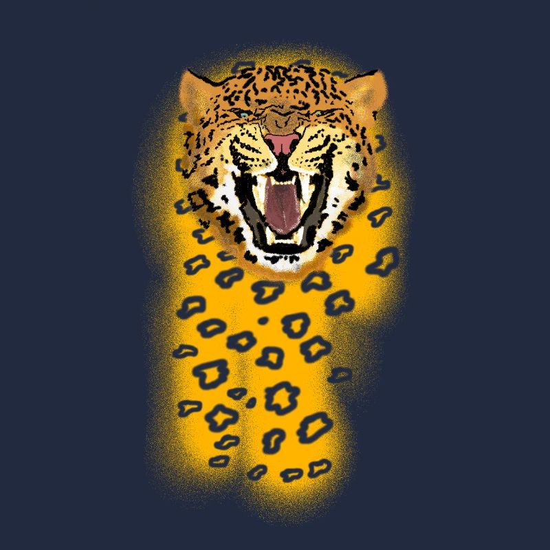Brüllender Leopard