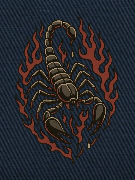 Flame Skorpion Illustration