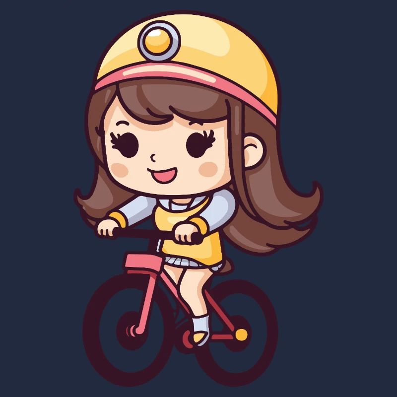 Fahrrad Mädchen Niedlich