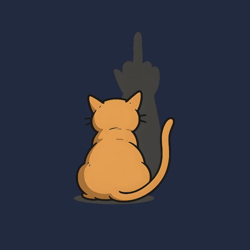 Recognize the Signs Cat Middle Finger