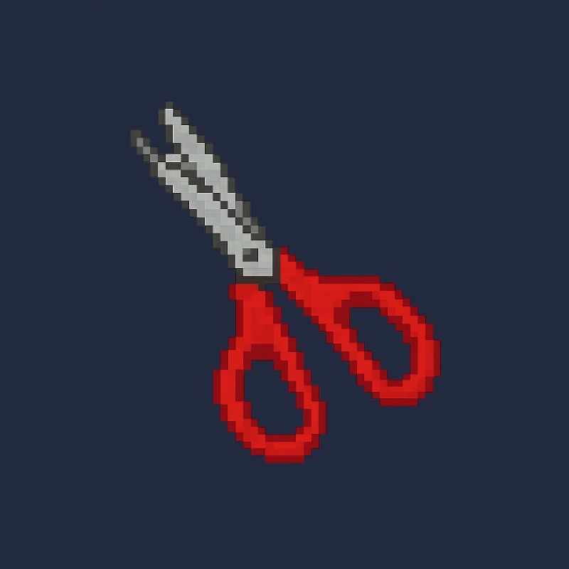 Ciseaux Rétro Rouge