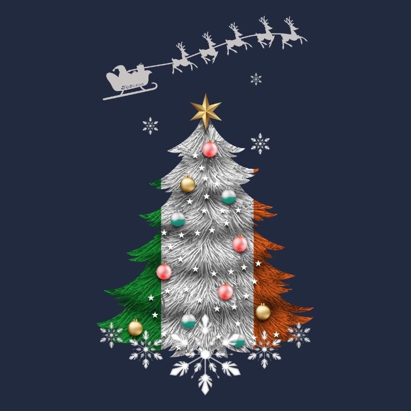Sapin de Noël avec drapeau irlandais