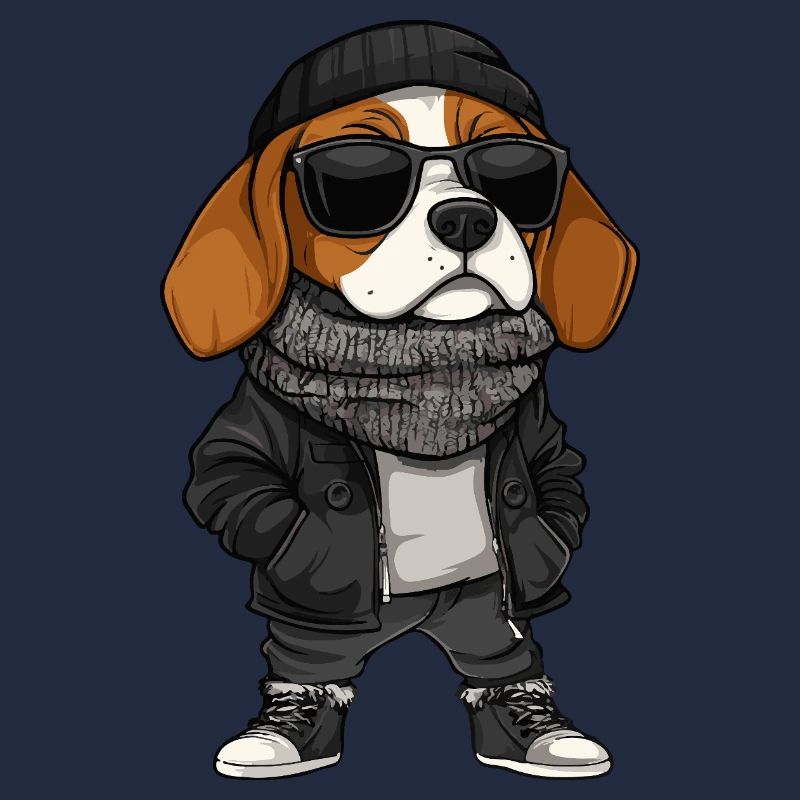 Beagle Hund Cool Winter