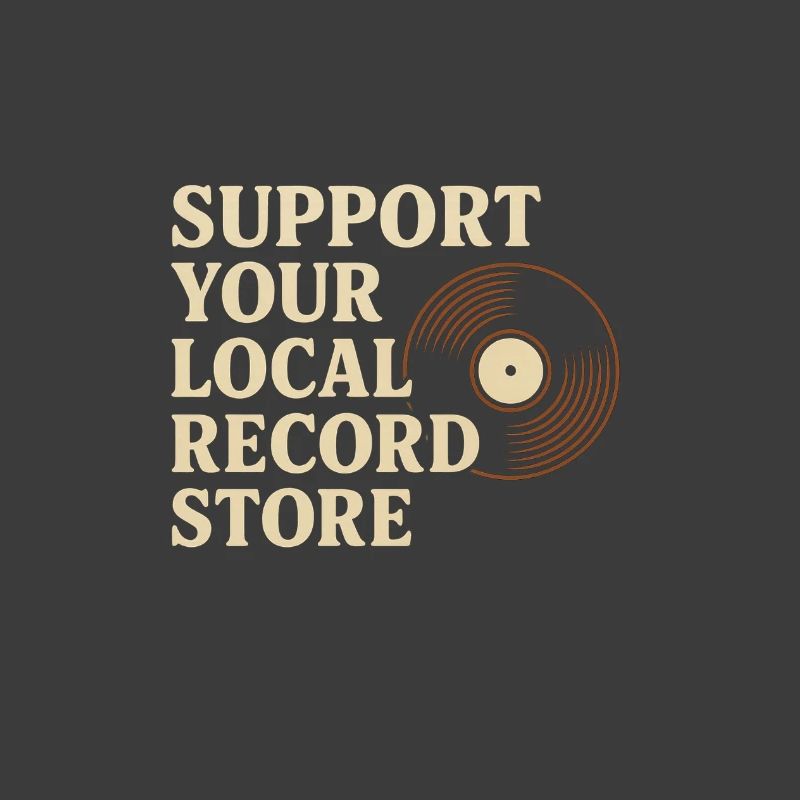 Support Local Record Store Vinyl Tee
