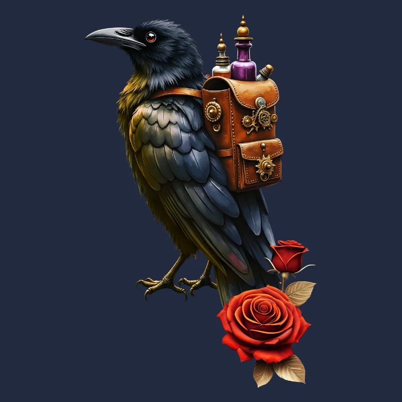 Steampunk Raven with Alchemy Backpack