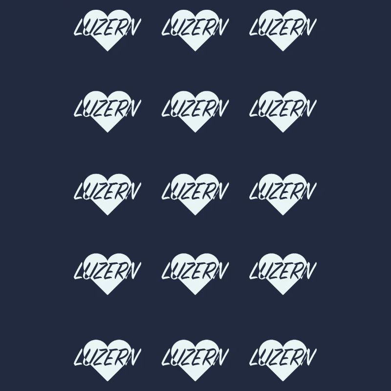 I LOVE LUCERNE Heart Pattern