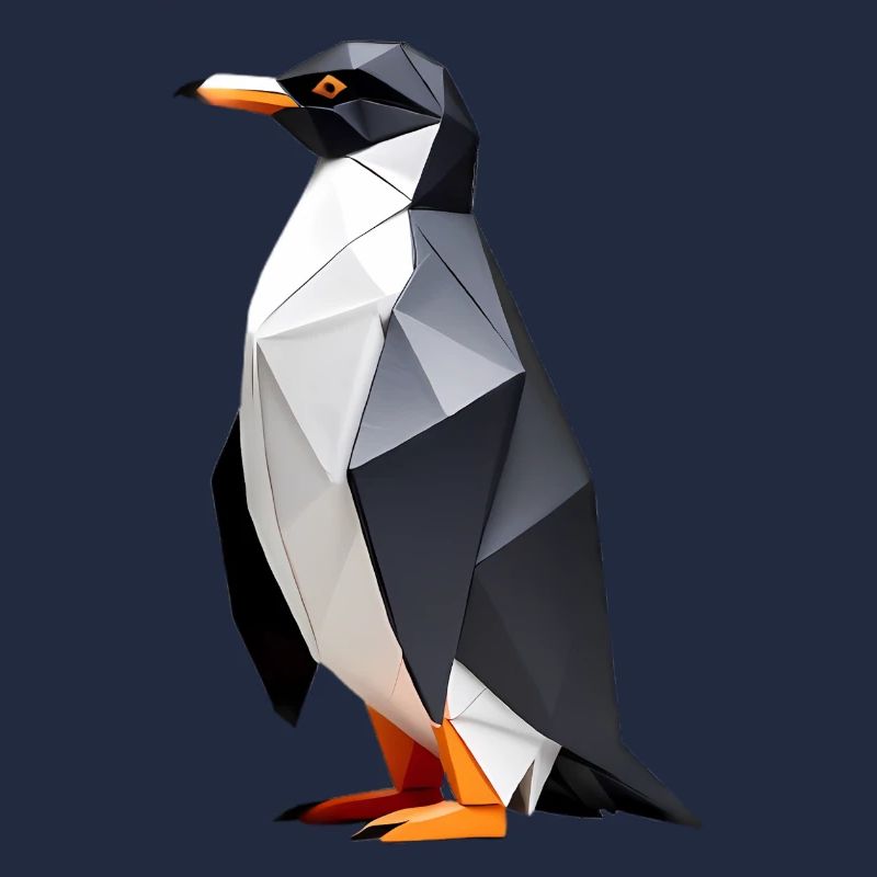 Polygon Penguin: Geometric Elegance