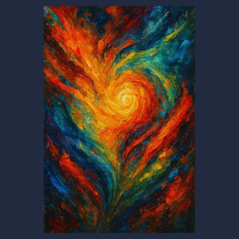 Chromatic Vortex Abstract Fire