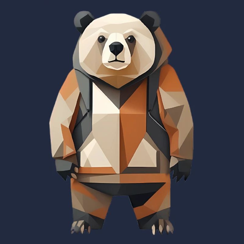 Polypanda Panda Low-Poly