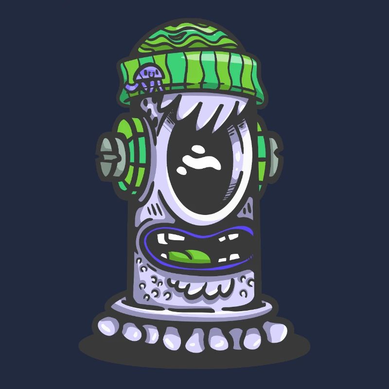 Retro Green Monster Lamp