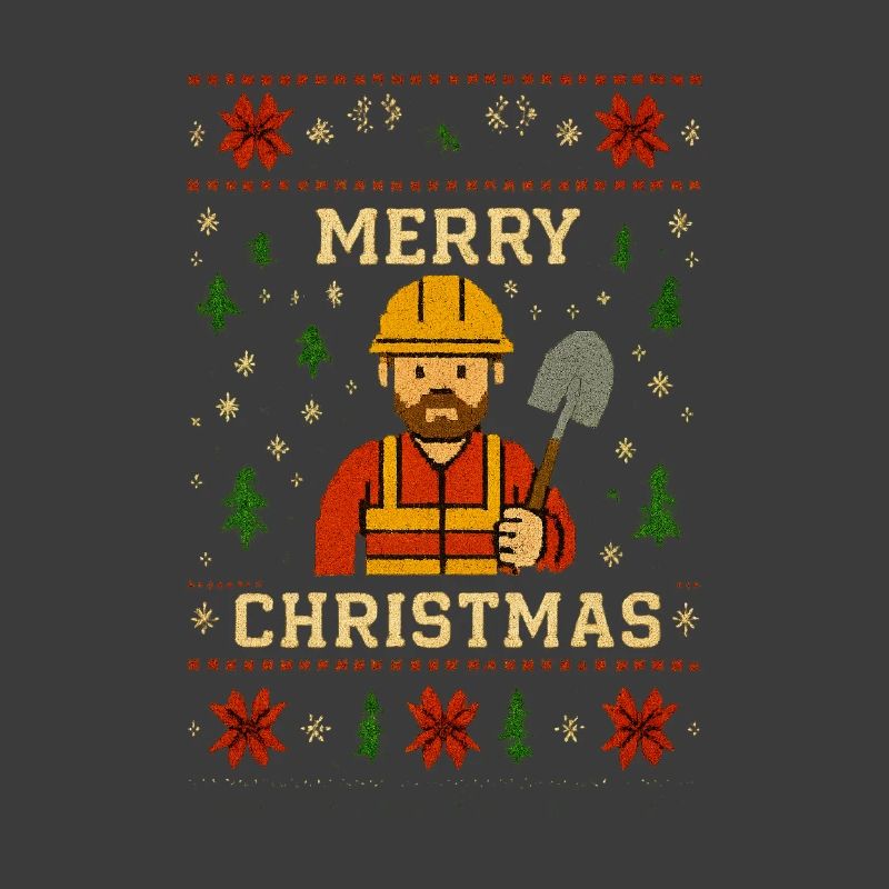 Bauarbeiter Weihnachtsmotiv