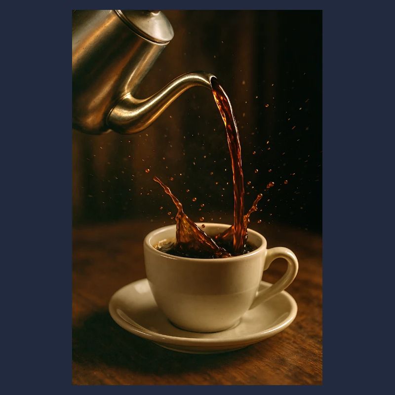 Kaffeeporzellanfluss