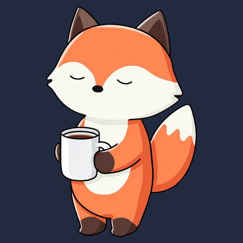 Fuchs mit Kaffeetassen-Zauber