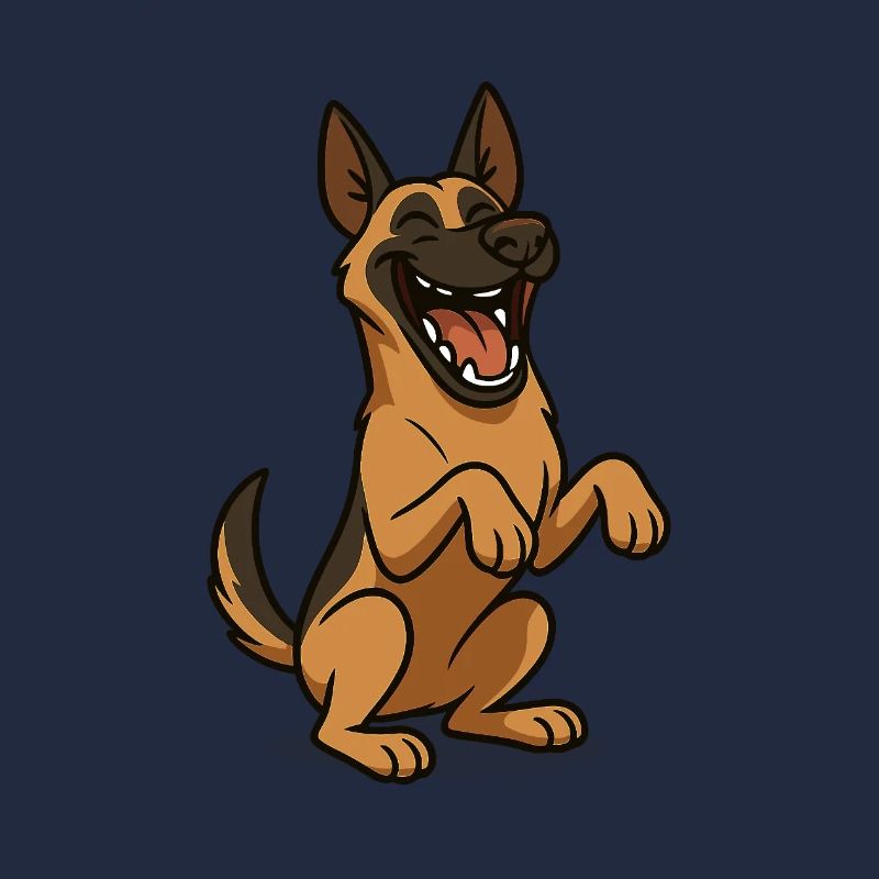 Lachender Malinois Hund