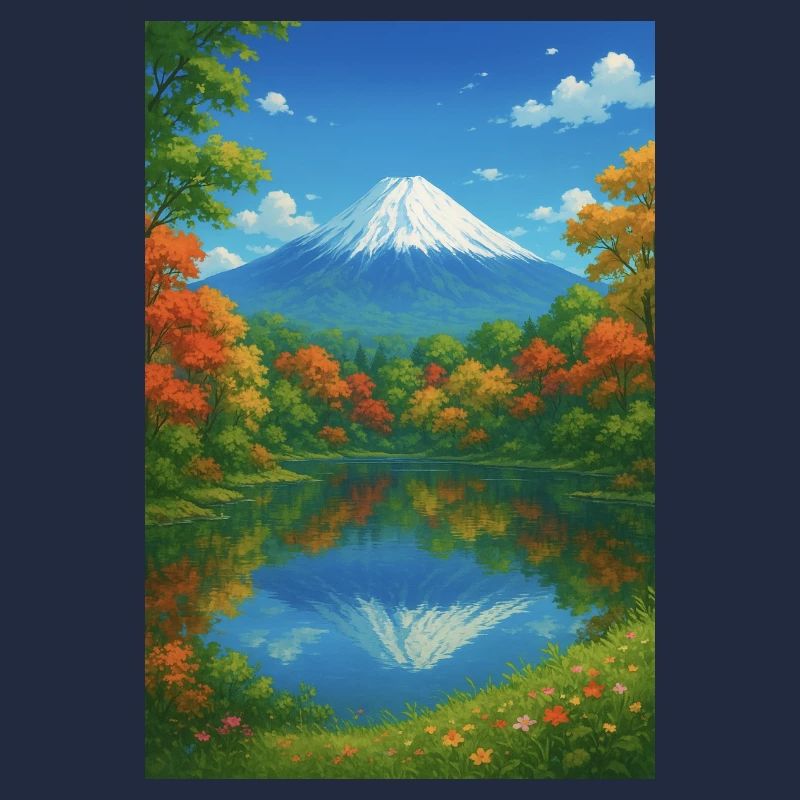 Mount Fuji Bei Herbst 