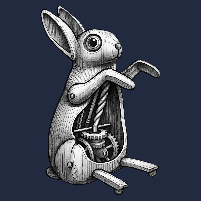 MECA RABBIT - black & white