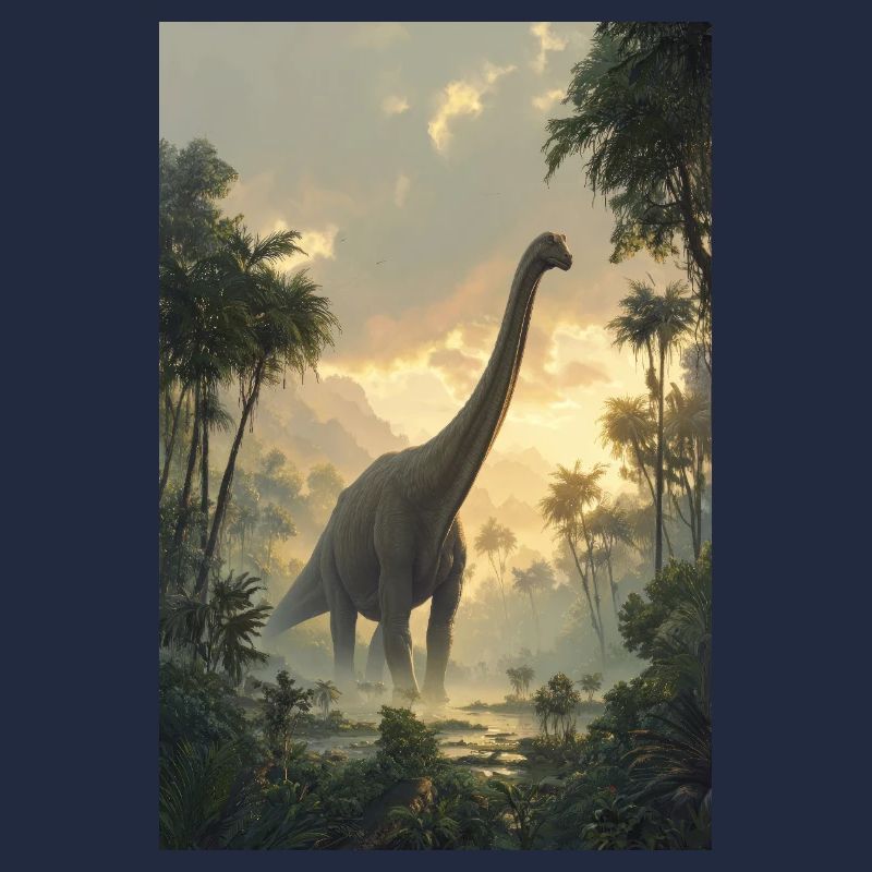 Dinosaurier-Morgendämmerung im Dschungel