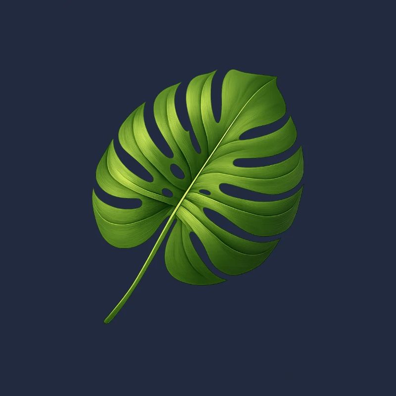 Monstera Blatt Tropischer Grünschimmer