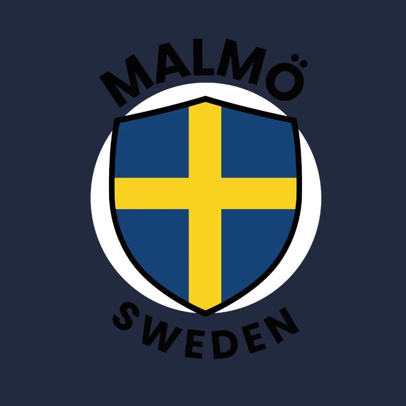 Swedish Flag Shield Design